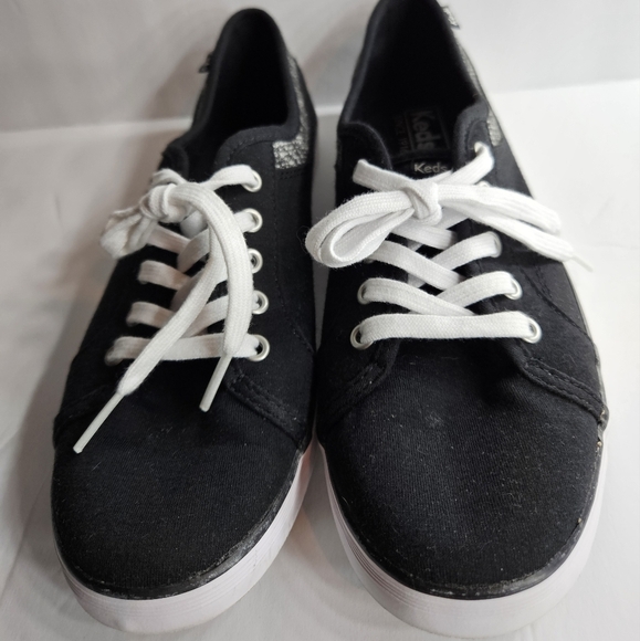 Keds Women's Black Lace Sneakers Size 7 - Picture 2 of 7